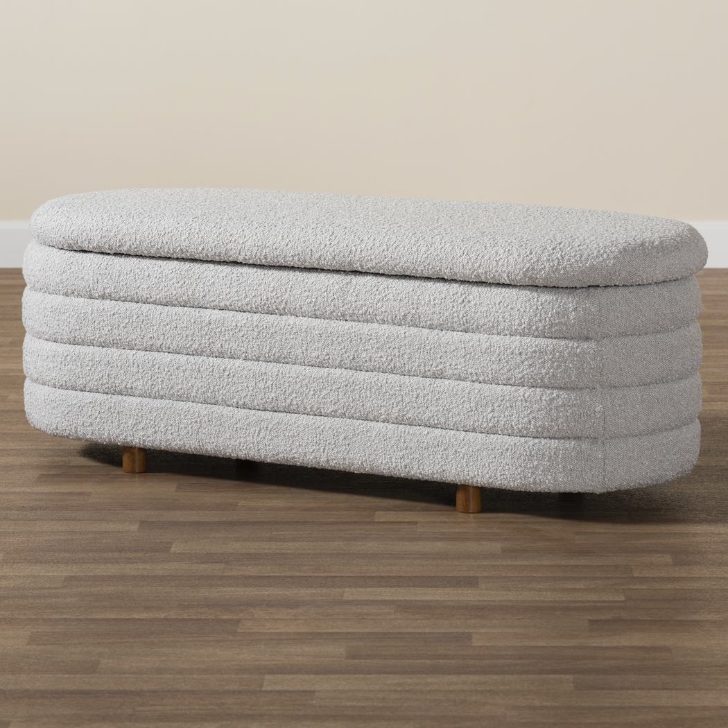 Mazeppa Light Gray Accent Bench - Thumbnail - Image 4
