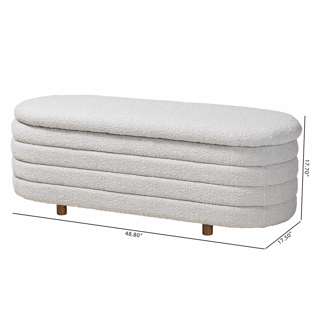 Mazeppa Light Gray Accent Bench - Thumbnail - Image 10