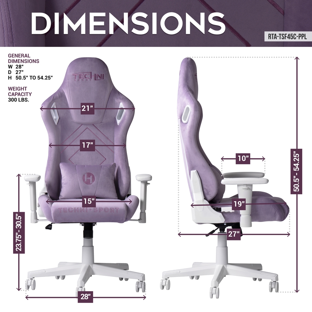 Mazroz Purple Gaming Chair - Thumbnail - Image 4