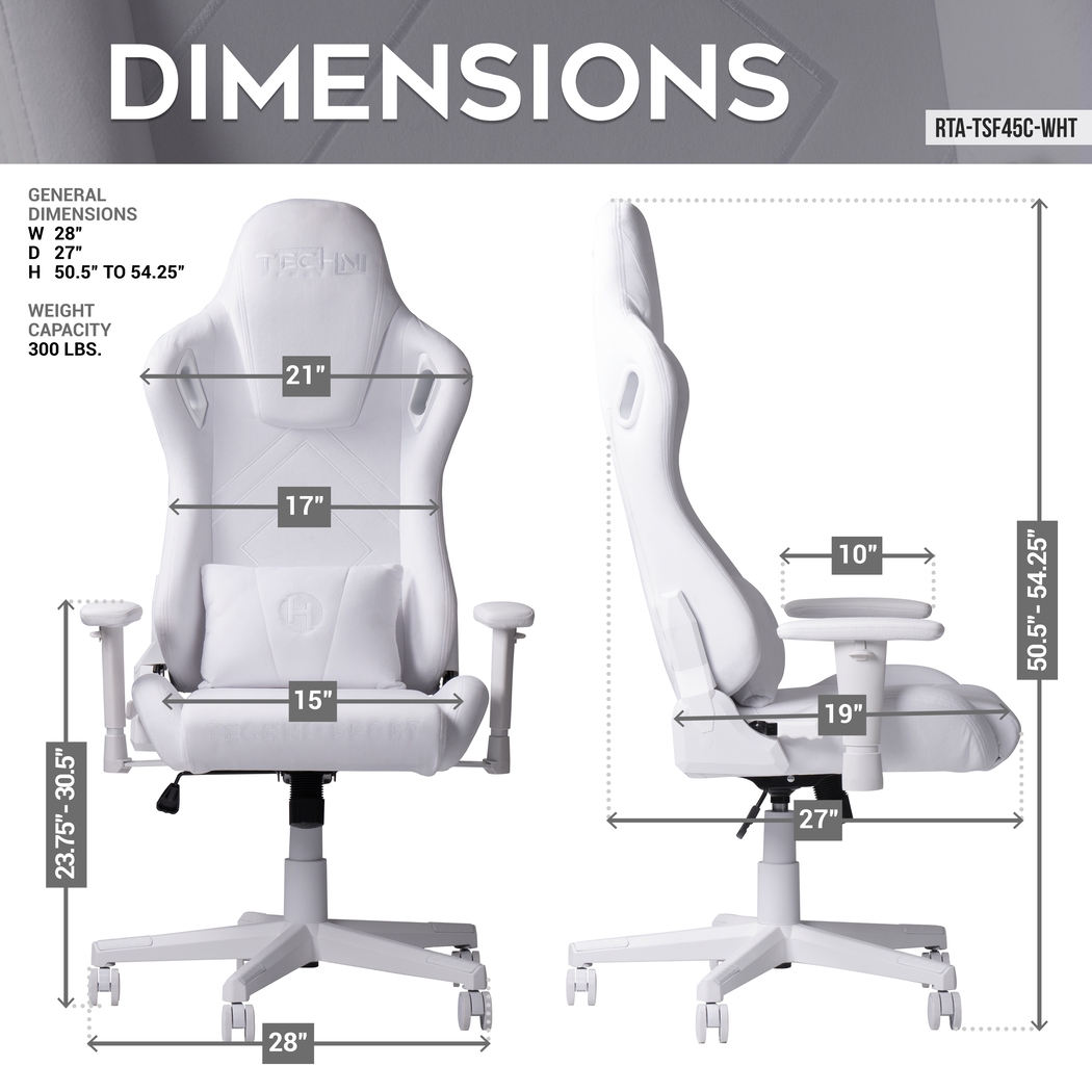 Mazroz White Gaming Chair - Thumbnail - Image 4