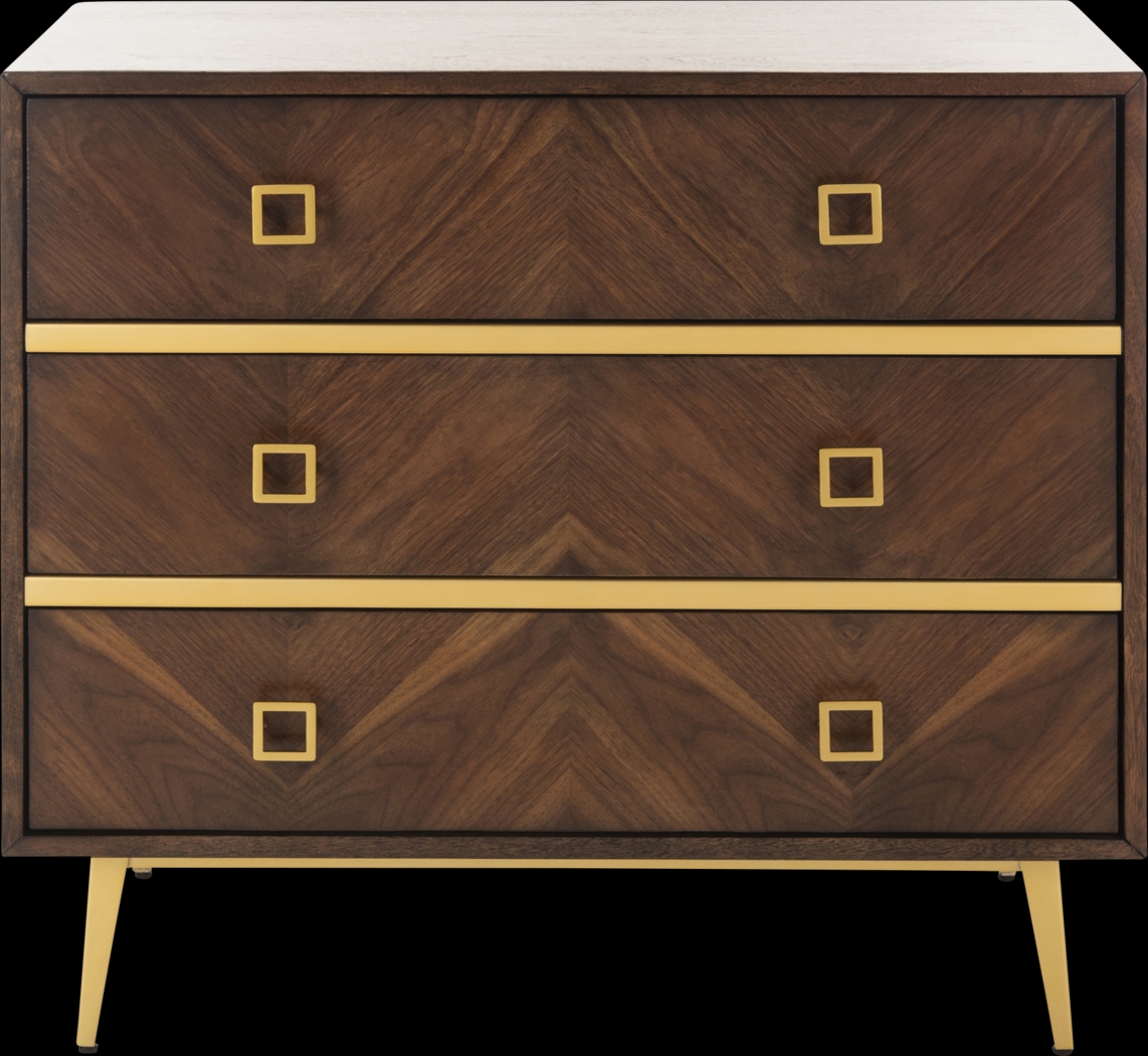 Mazyck Walnut Chevron Accent Cabinet - Thumbnail - Image 1