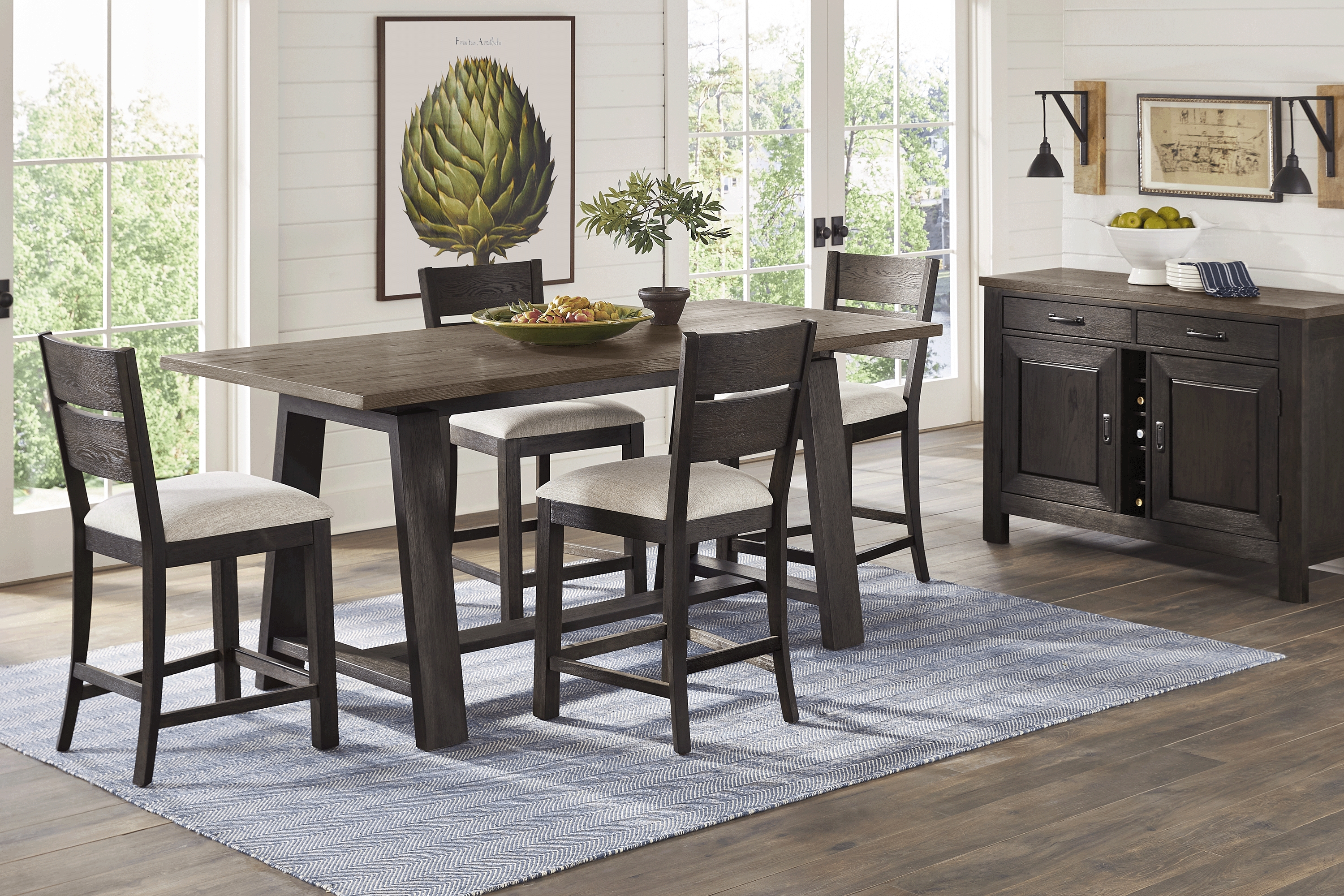 McCallum Walnut 6 Pc Counter Height Dining Room - Thumbnail - Image 1