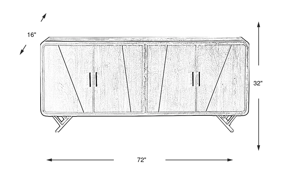 Dimension Image. Please refer to the Dimension Tab on this page for dimension details.