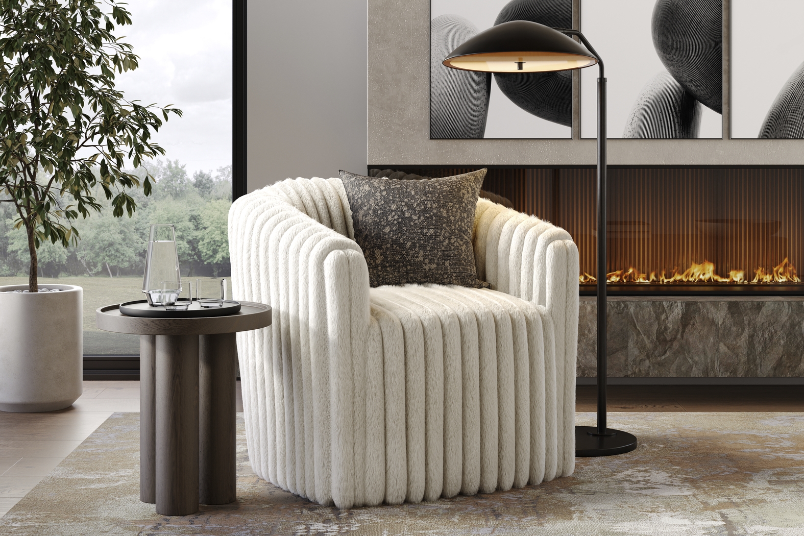 McCord Gray Swivel Chair - Thumbnail - Image 3