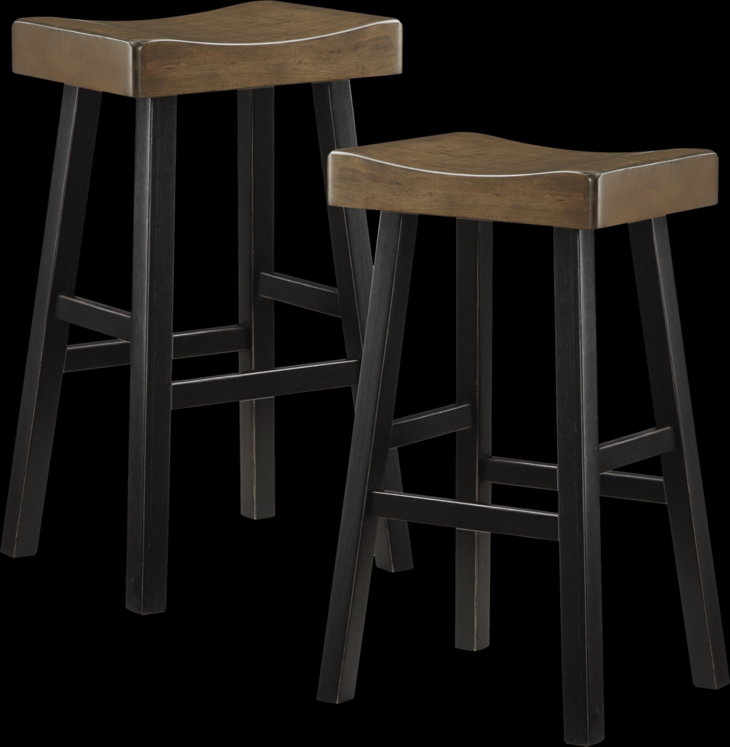 Mcewen Brown Bar Stool, Set of 2 - Thumbnail - Image 1