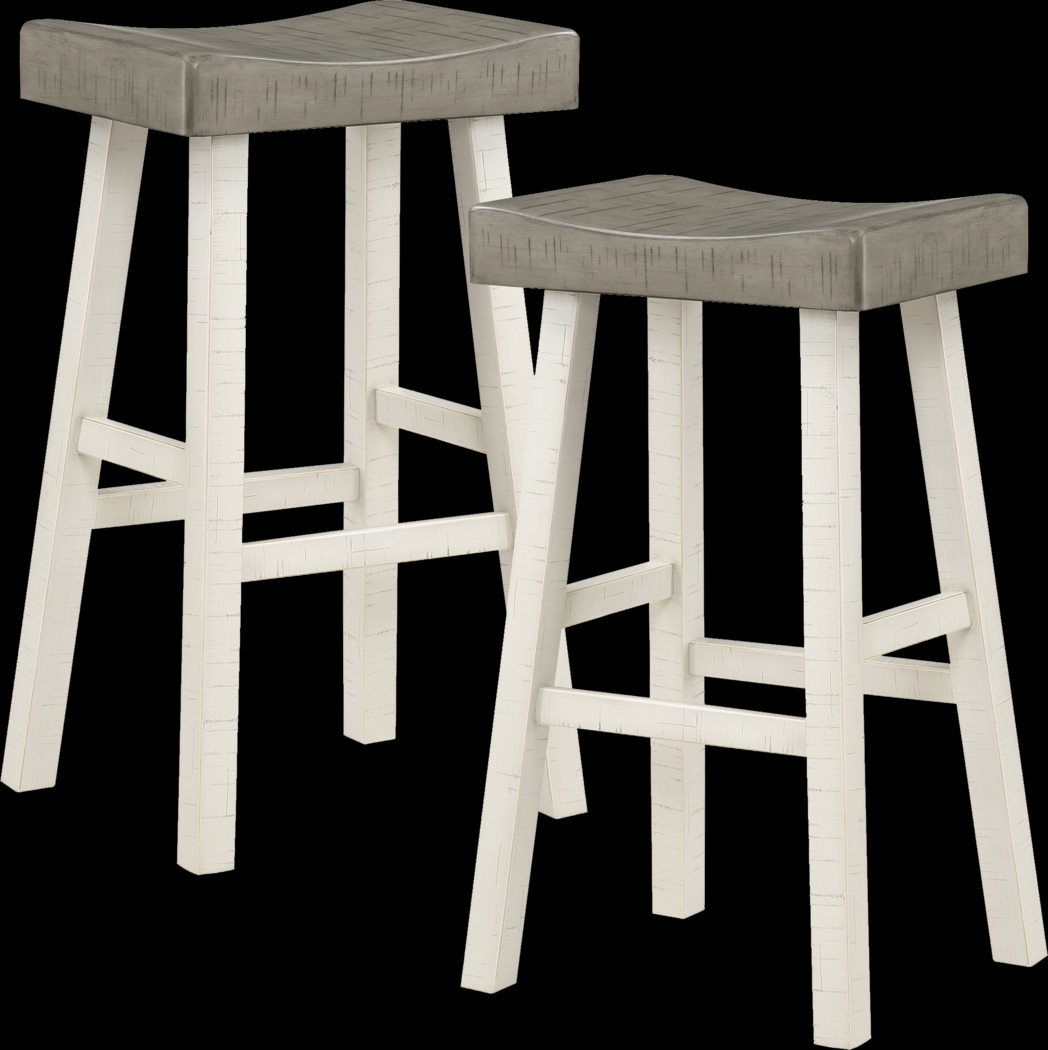 Mcewen Gray Bar Stool, Set of 2 - Thumbnail - Image 1