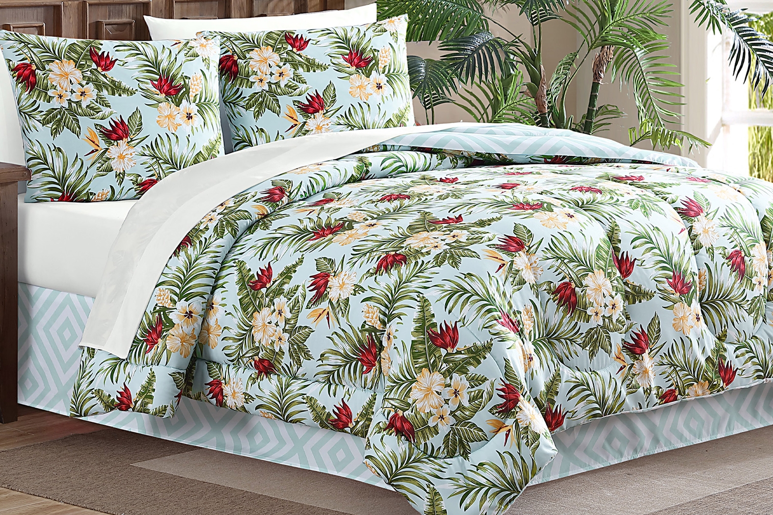 McGurrin Blue 8 Pc Full Comforter Set - Thumbnail - Image 1