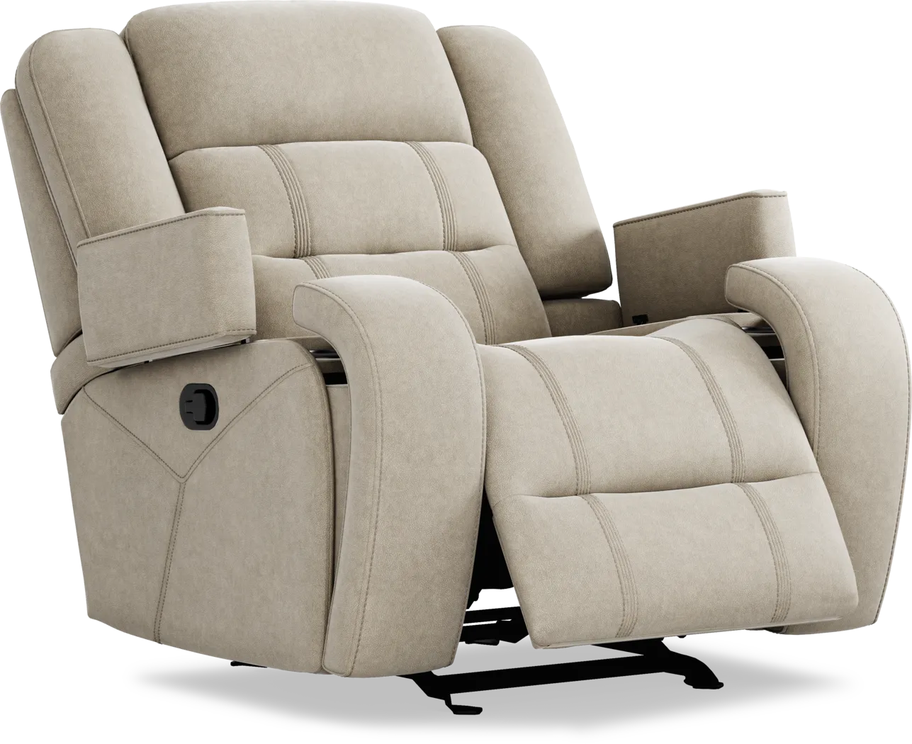 McKinley Beige 3 Pc Reclining Living Room - Thumbnail - Image 16