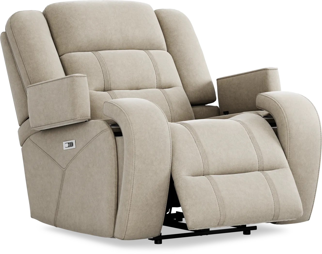 McKinley Beige Power Recliner - Thumbnail - Image 4
