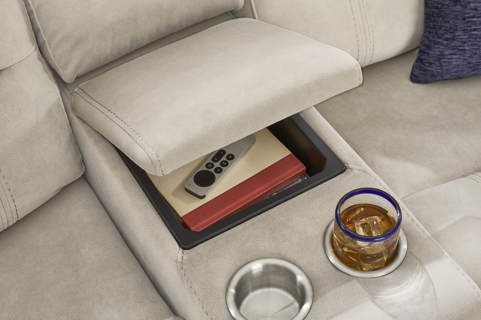 McKinley Beige Power Reclining Loveseat - Thumbnail - Image 4