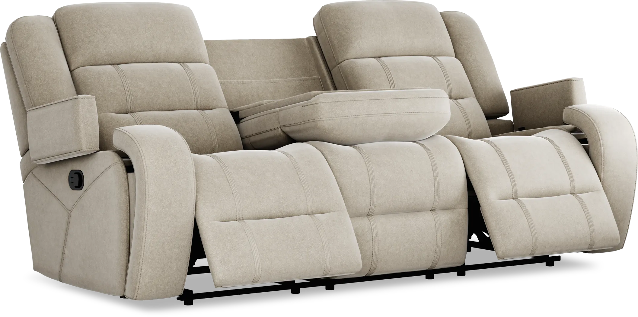 McKinley Beige 3 Pc Reclining Living Room - Thumbnail - Image 5