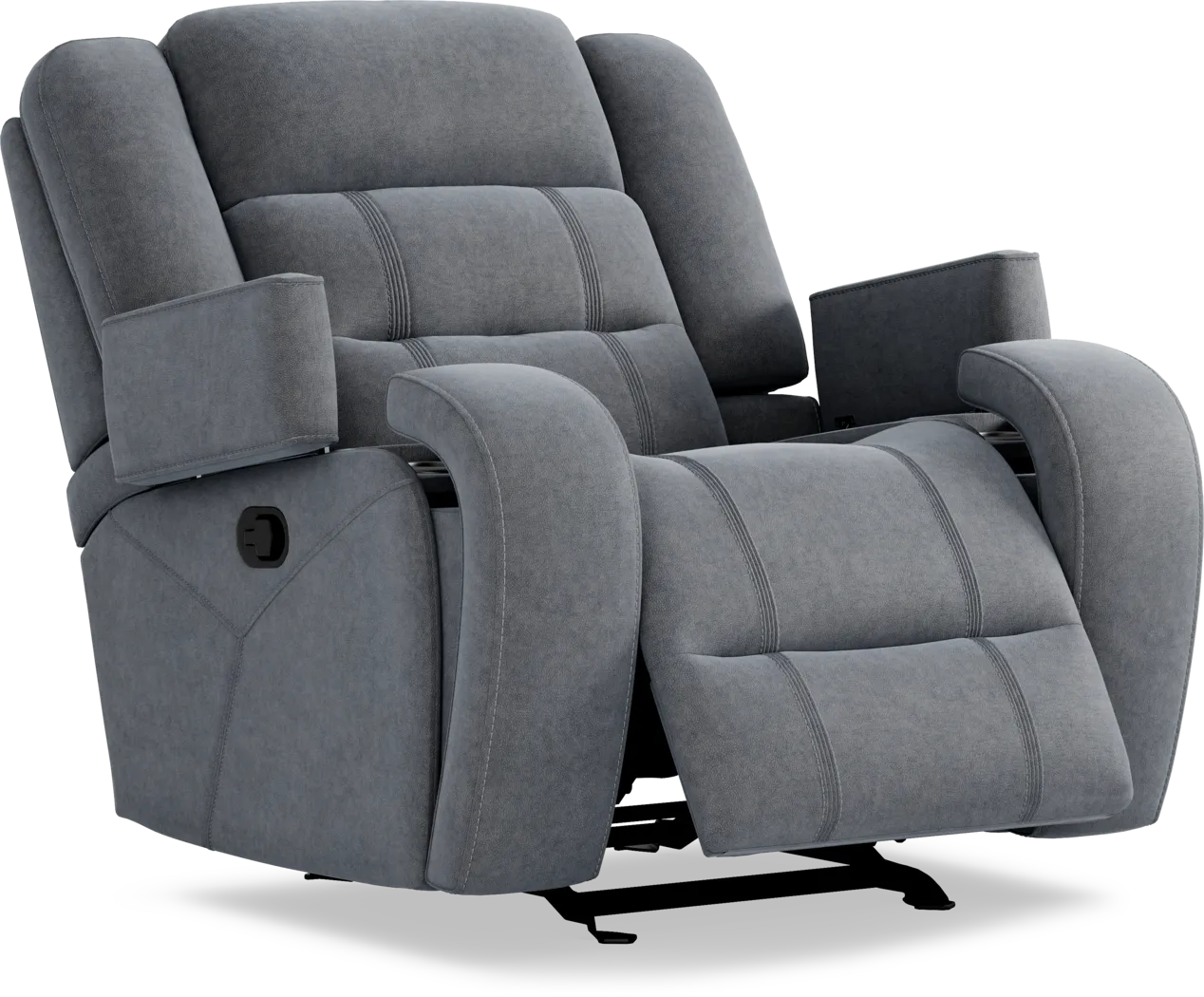McKinley Graphite Glider Recliner - Thumbnail - Image 4