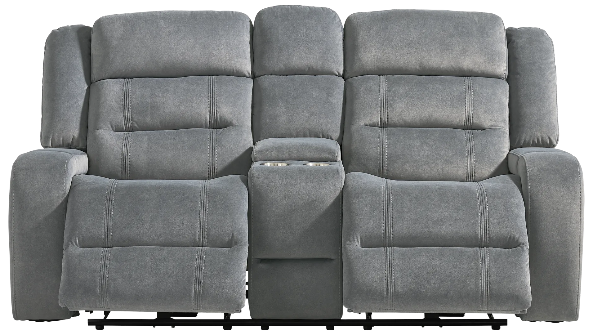 graphite power reclining console loveseat
