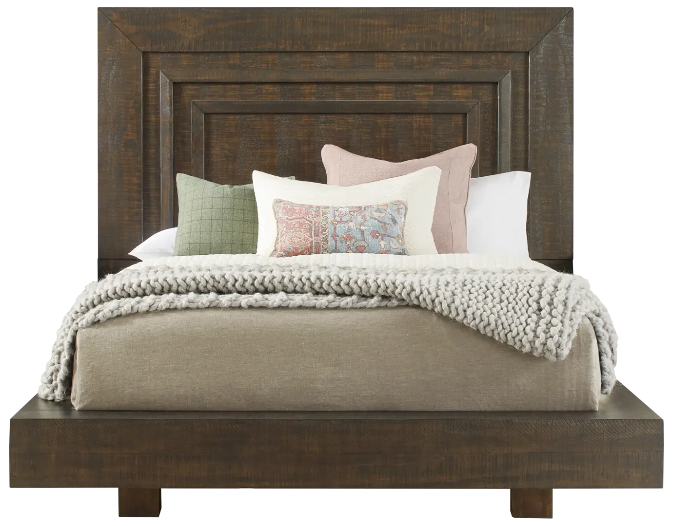 dark brown 3 pc king bed