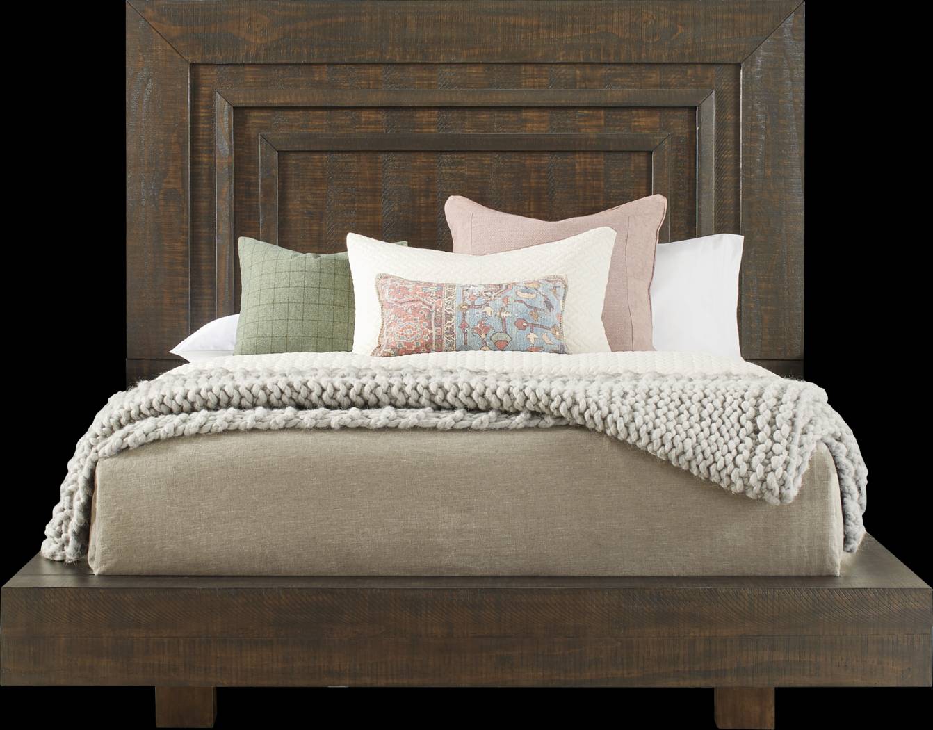 Mckinnon Dark Brown 5 Pc Queen Platform Bedroom - Thumbnail - Image 2