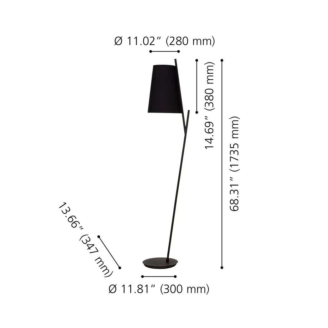 Mcquade Boulevard Black Floor Lamp - Thumbnail - Image 3