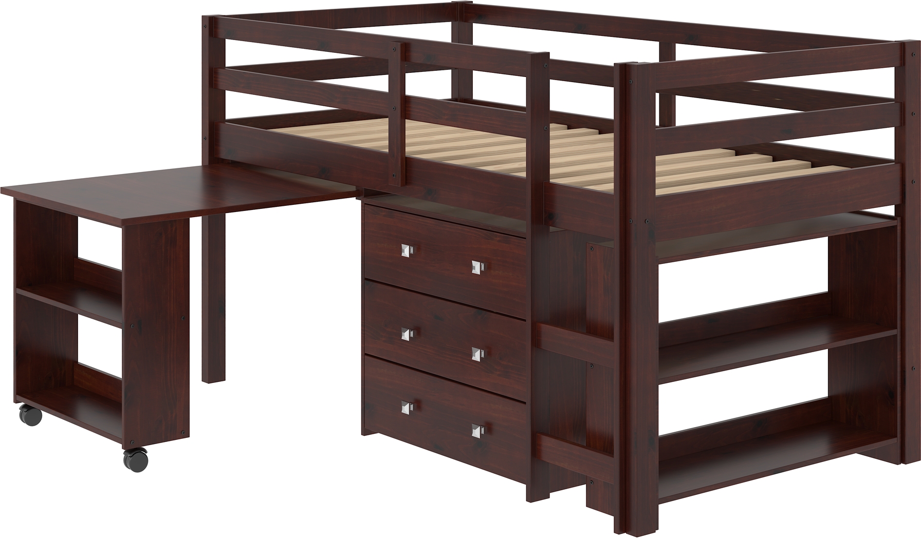 McVay Brown Twin Low Loft Bed - Thumbnail - Image 3