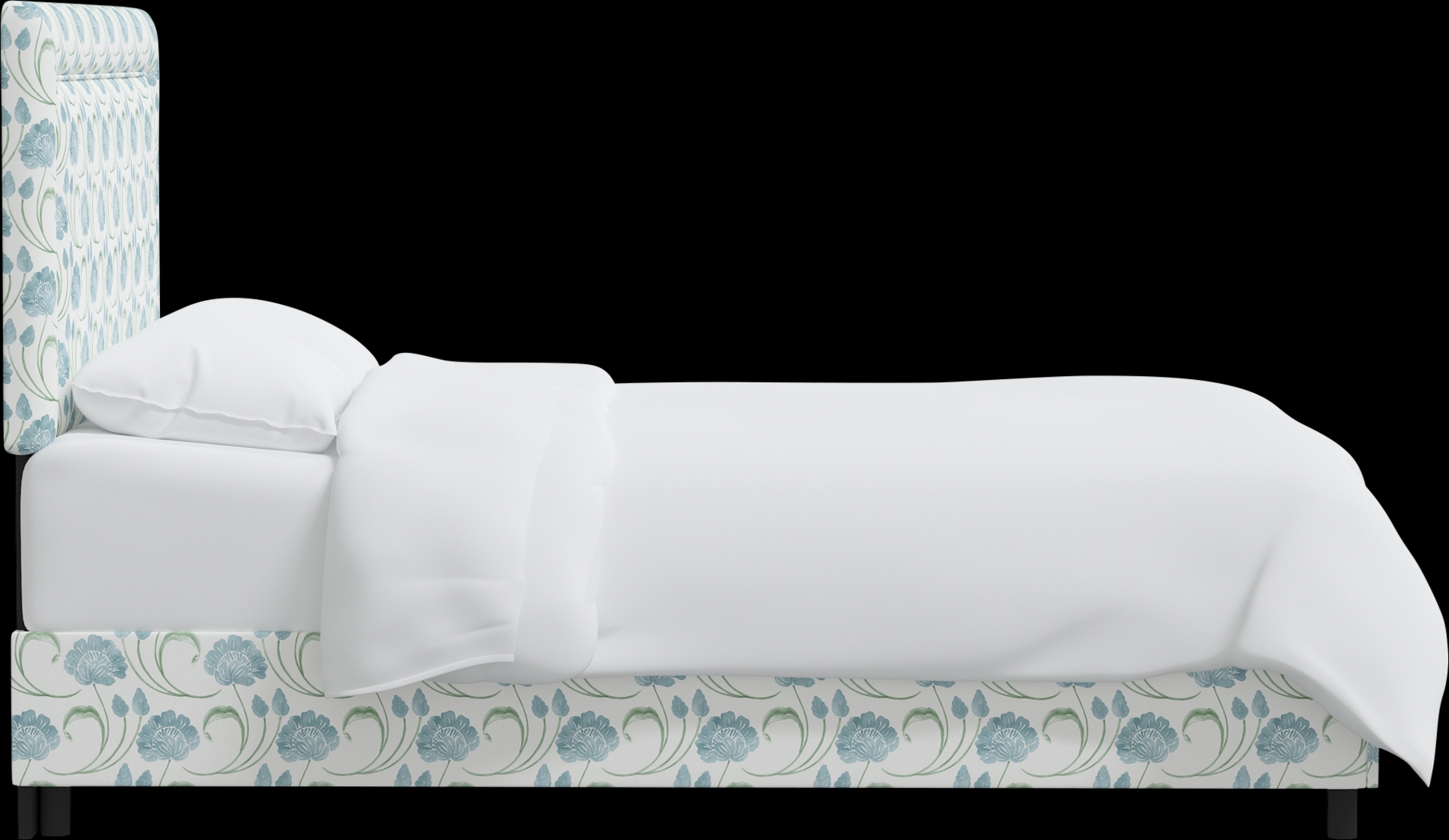 Meadow Breeze Sage Twin Upholstered Bed - Thumbnail - Image 3