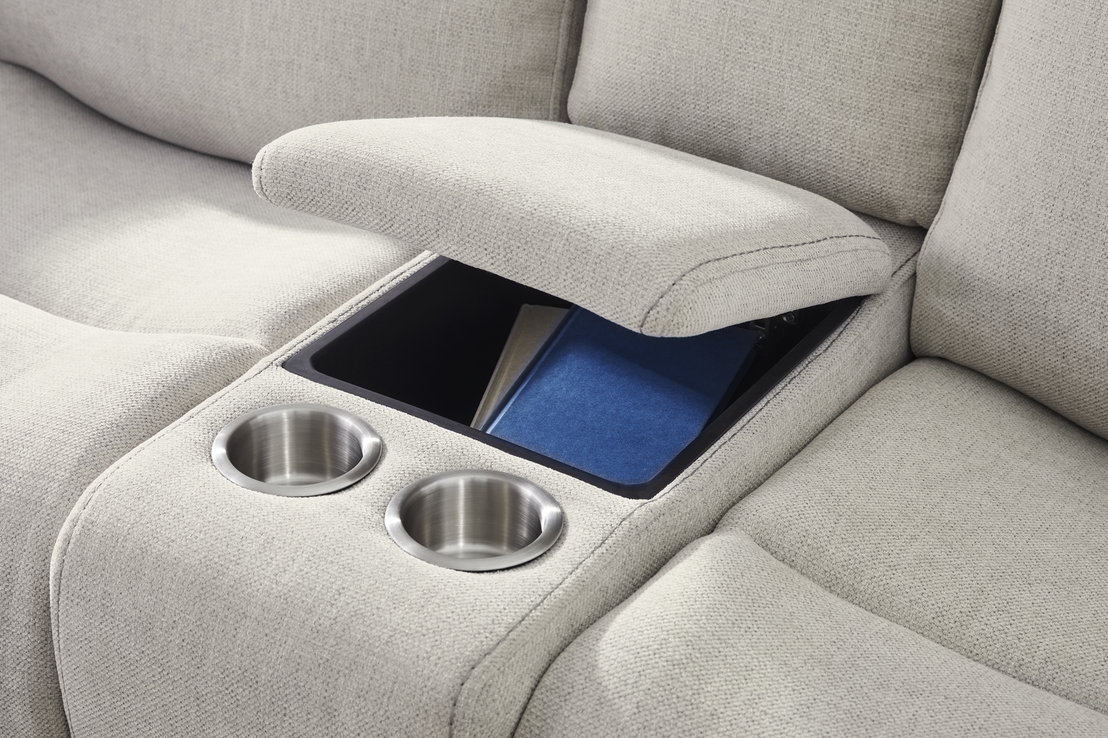 Meadow Park Cement 7 Pc Dual Power Reclining Living Room - Thumbnail - Image 12