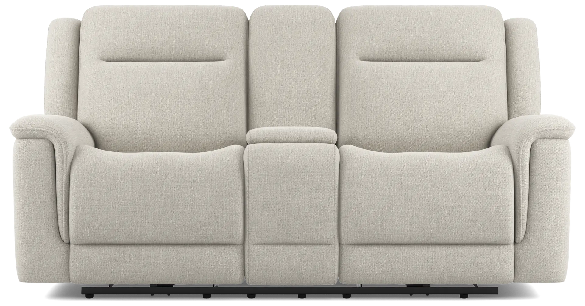 cement dual power console loveseat