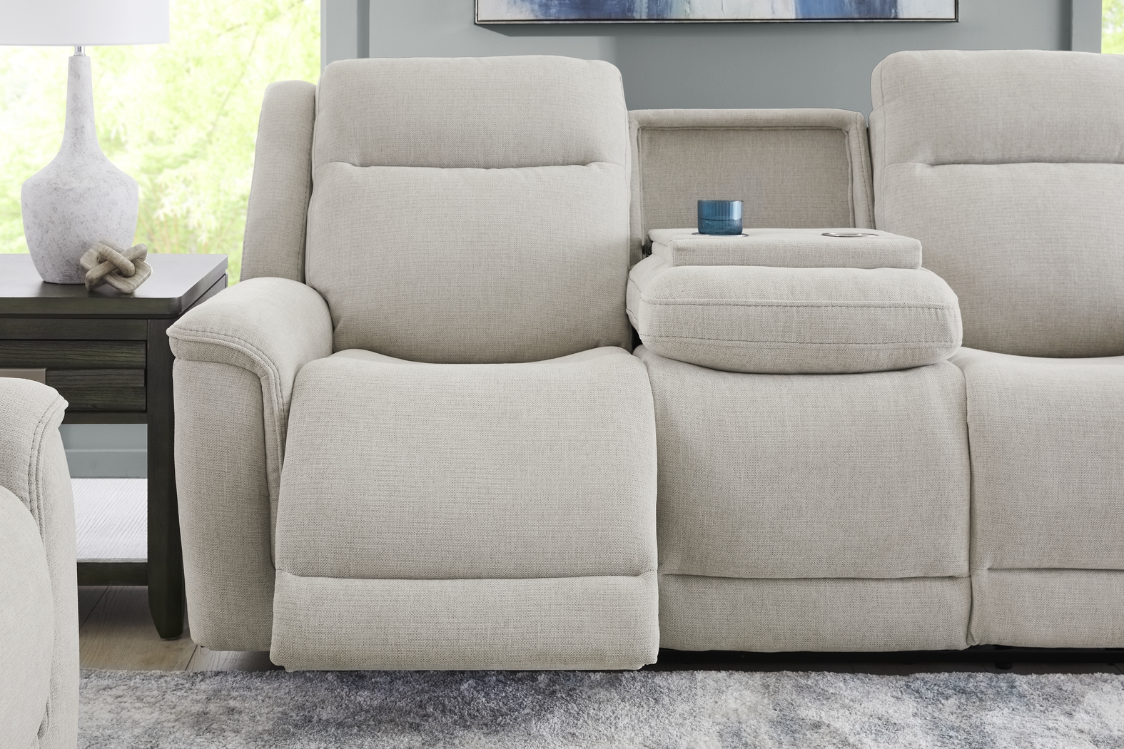 Meadow Park Cement 7 Pc Dual Power Reclining Living Room - Thumbnail - Image 8