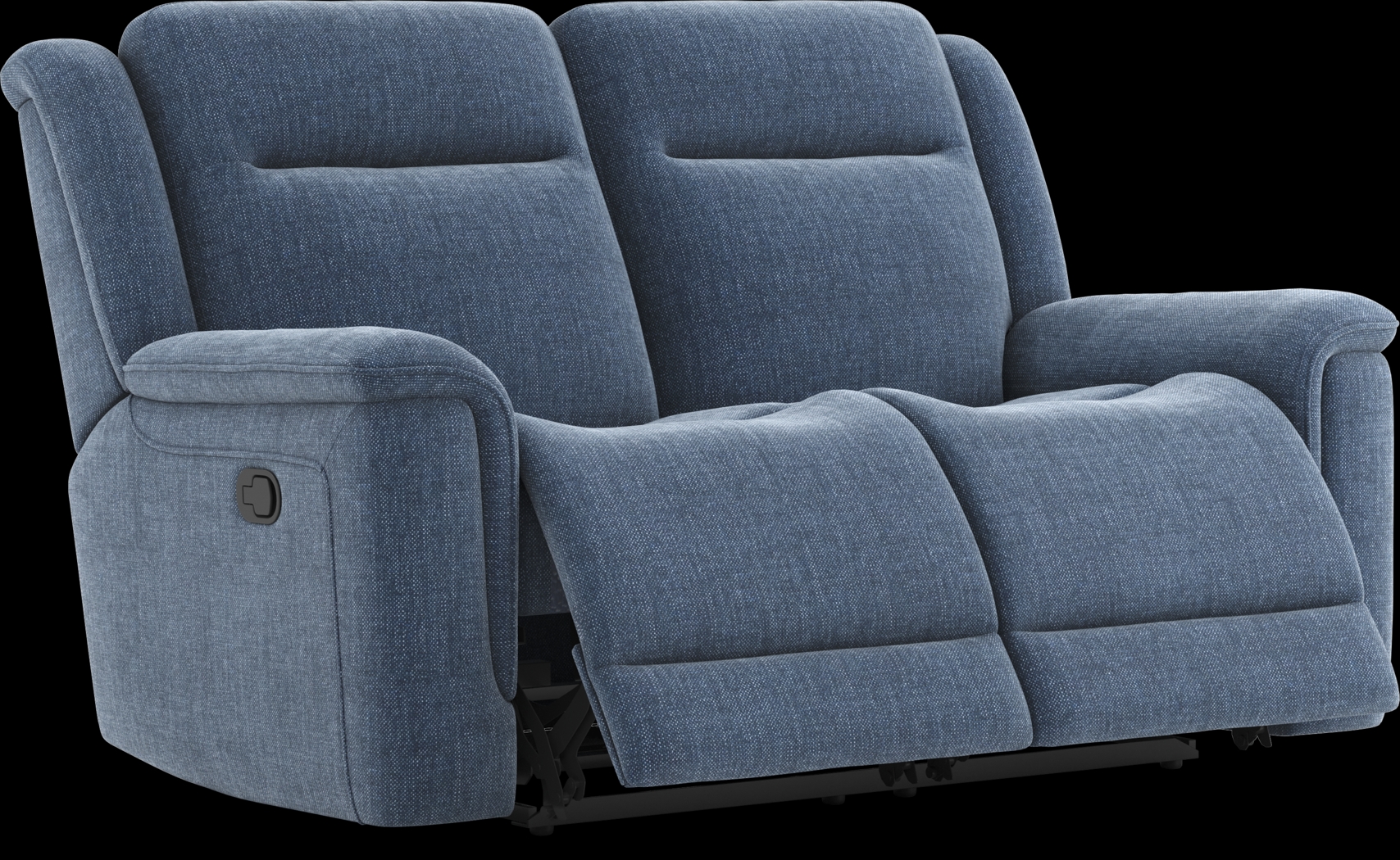 Meadow Park Cobalt Reclining Loveseat - Thumbnail - Image 3