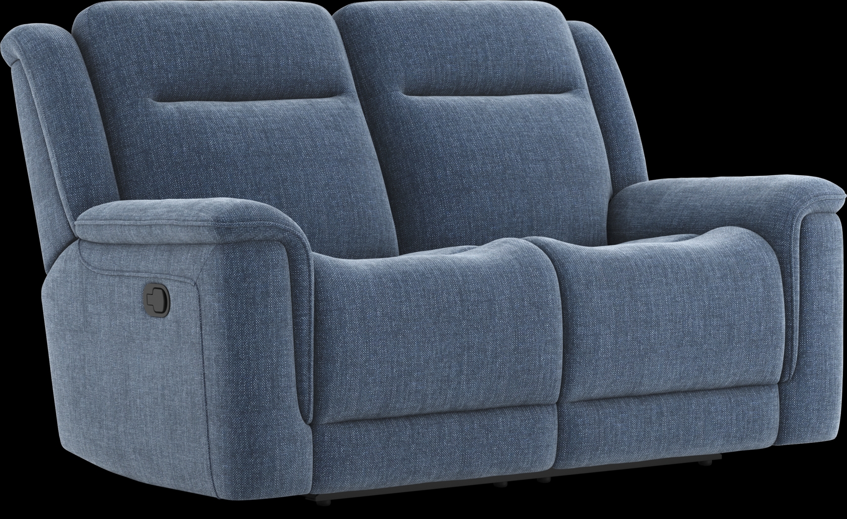 Meadow Park Cobalt Reclining Loveseat - Thumbnail - Image 4