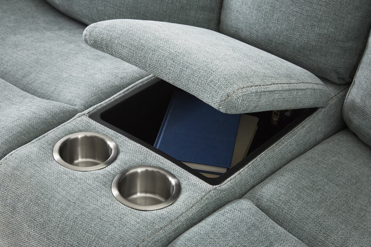 Meadow Park Seafoam 6 Pc Dual Power Reclining Living Room - Thumbnail - Image 13