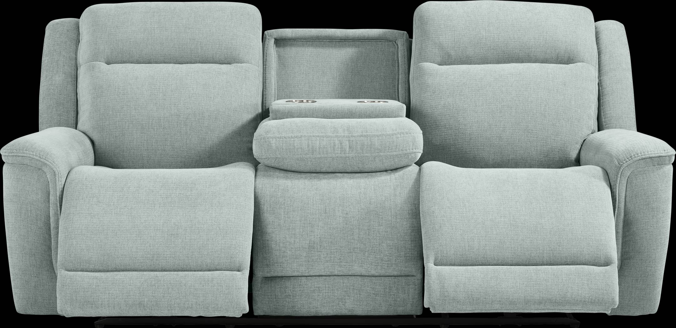 Meadow Park Seafoam Dual Power Reclining Sofa - Thumbnail - Image 4
