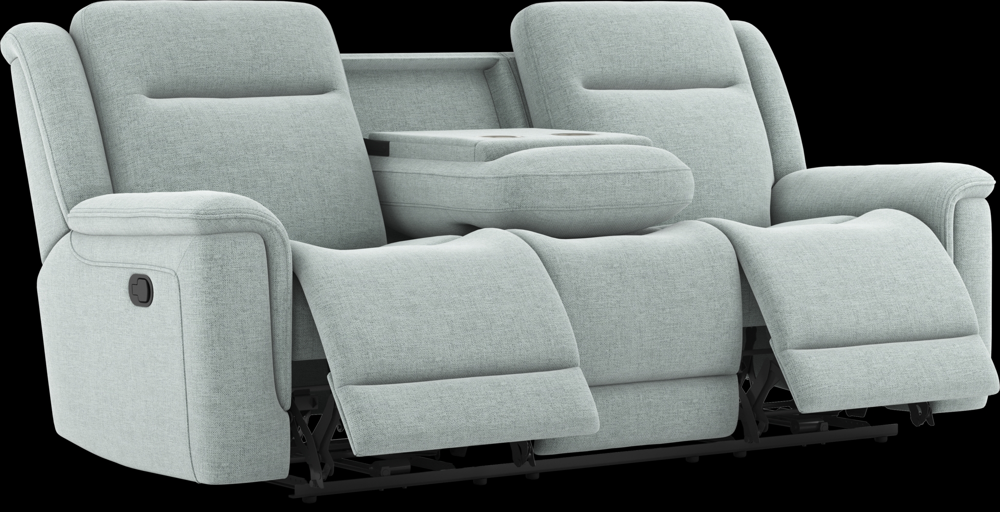 Meadow Park Seafoam Reclining Sofa - Thumbnail - Image 3