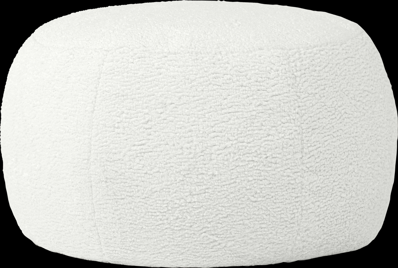 Meashi White Shearling Pouf - Thumbnail - Image 1