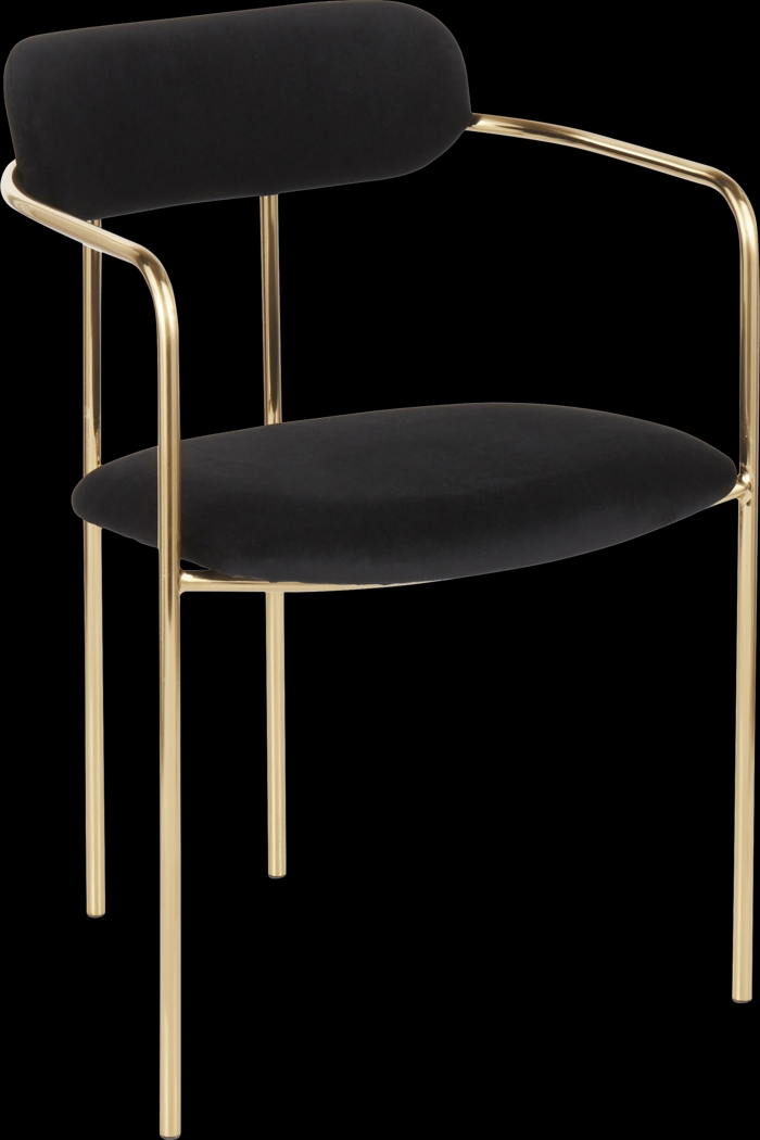 Meckling Black Arm Chair, Set of 2 - Thumbnail - Image 2