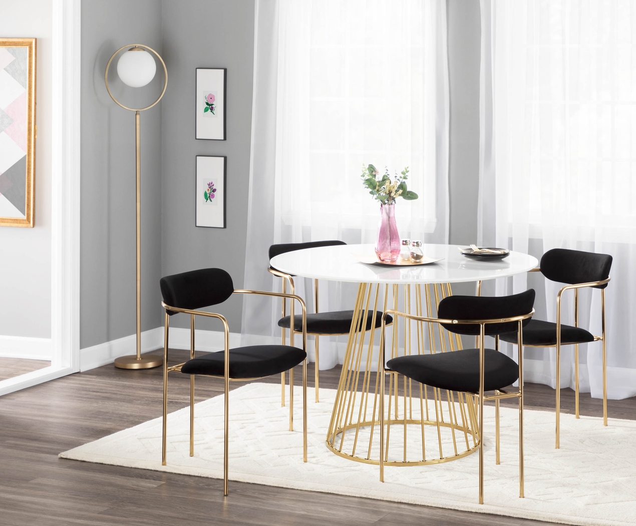 Meckling Black Arm Chair, Set of 2 - Thumbnail - Image 9