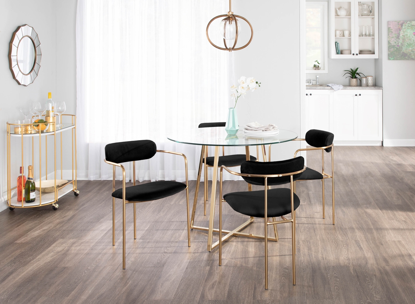 Meckling Black Arm Chair, Set of 2 - Thumbnail - Image 10