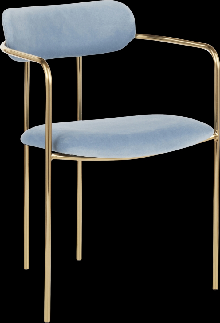 Meckling Blue Arm Chair, Set of 2 - Thumbnail - Image 2