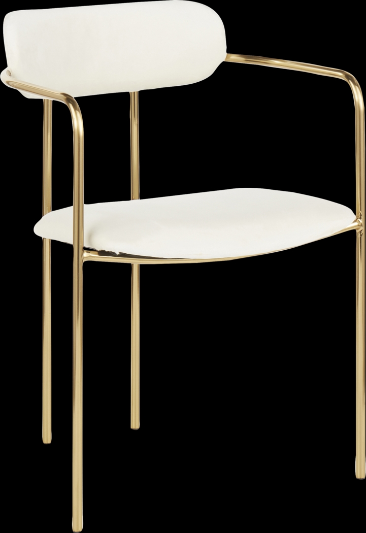 Meckling Cream Arm Chair, Set of 2 - Thumbnail - Image 2