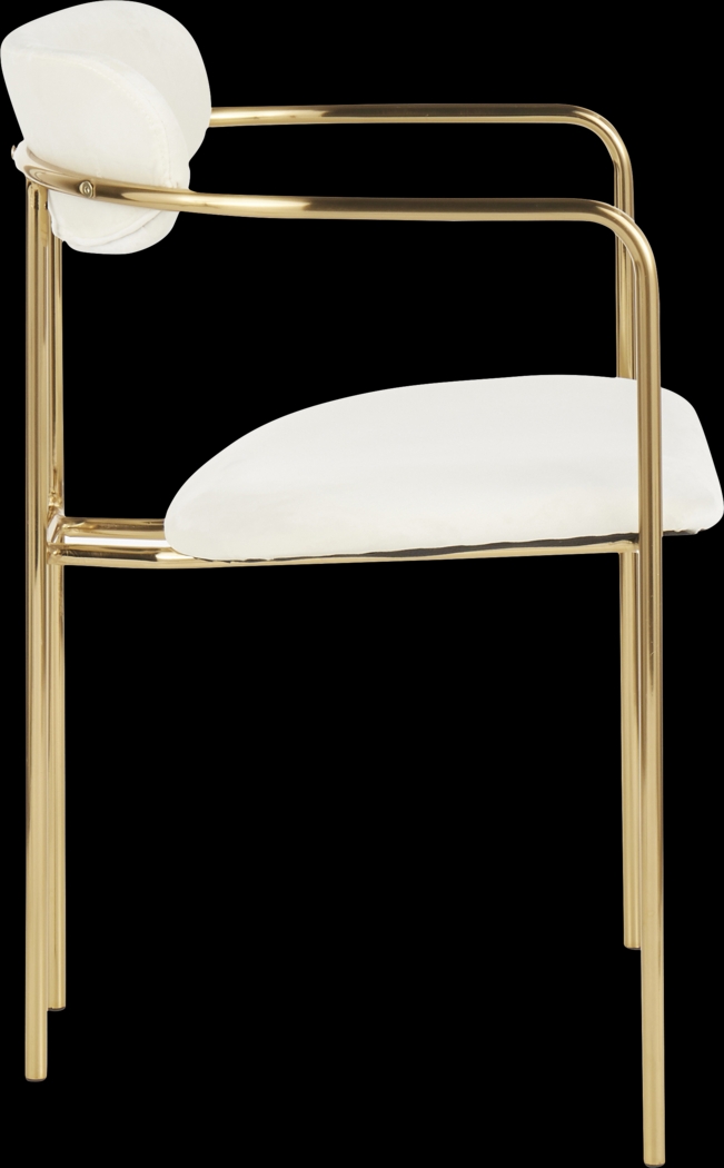 Meckling Cream Arm Chair, Set of 2 - Thumbnail - Image 3