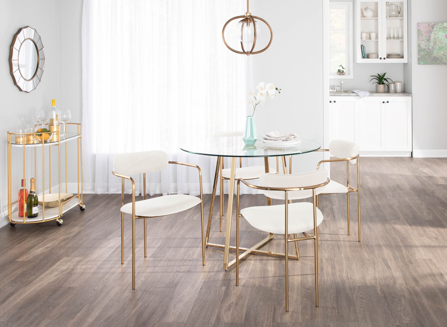 Meckling Cream Arm Chair, Set of 2 - Thumbnail - Image 10