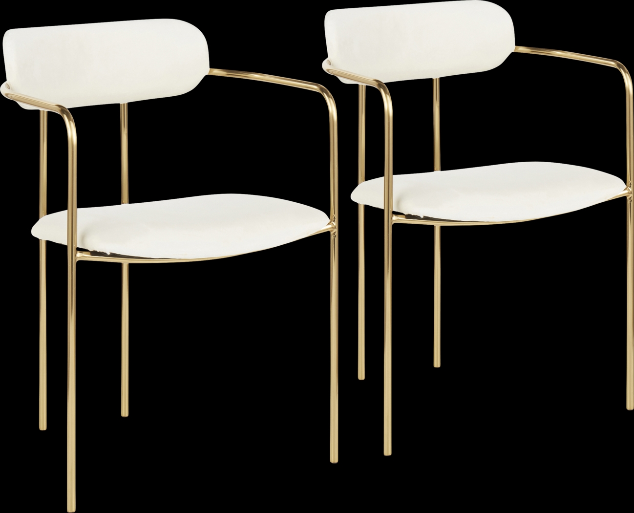 Meckling Cream Arm Chair, Set of 2 - Thumbnail - Image 1