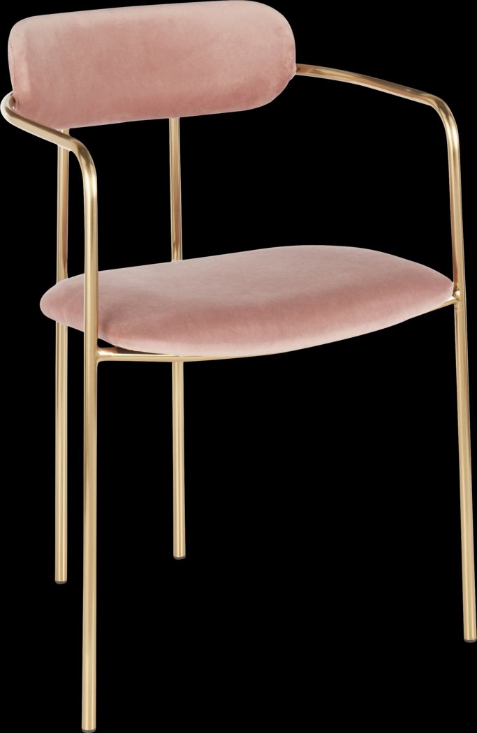 Meckling Pink Arm Chair, Set of 2 - Thumbnail - Image 2