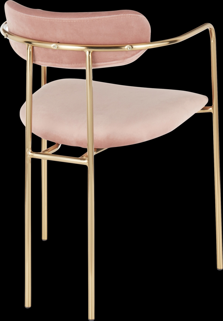 Meckling Pink Arm Chair, Set of 2 - Thumbnail - Image 4