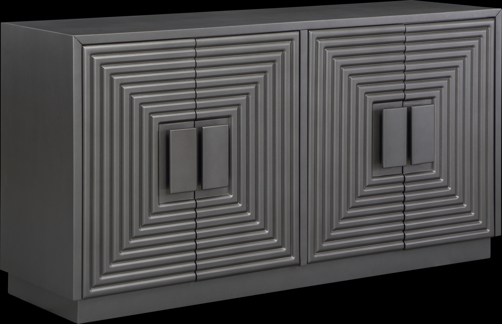 Medellian Gray 4 Door Accent Cabinet - Thumbnail - Image 1