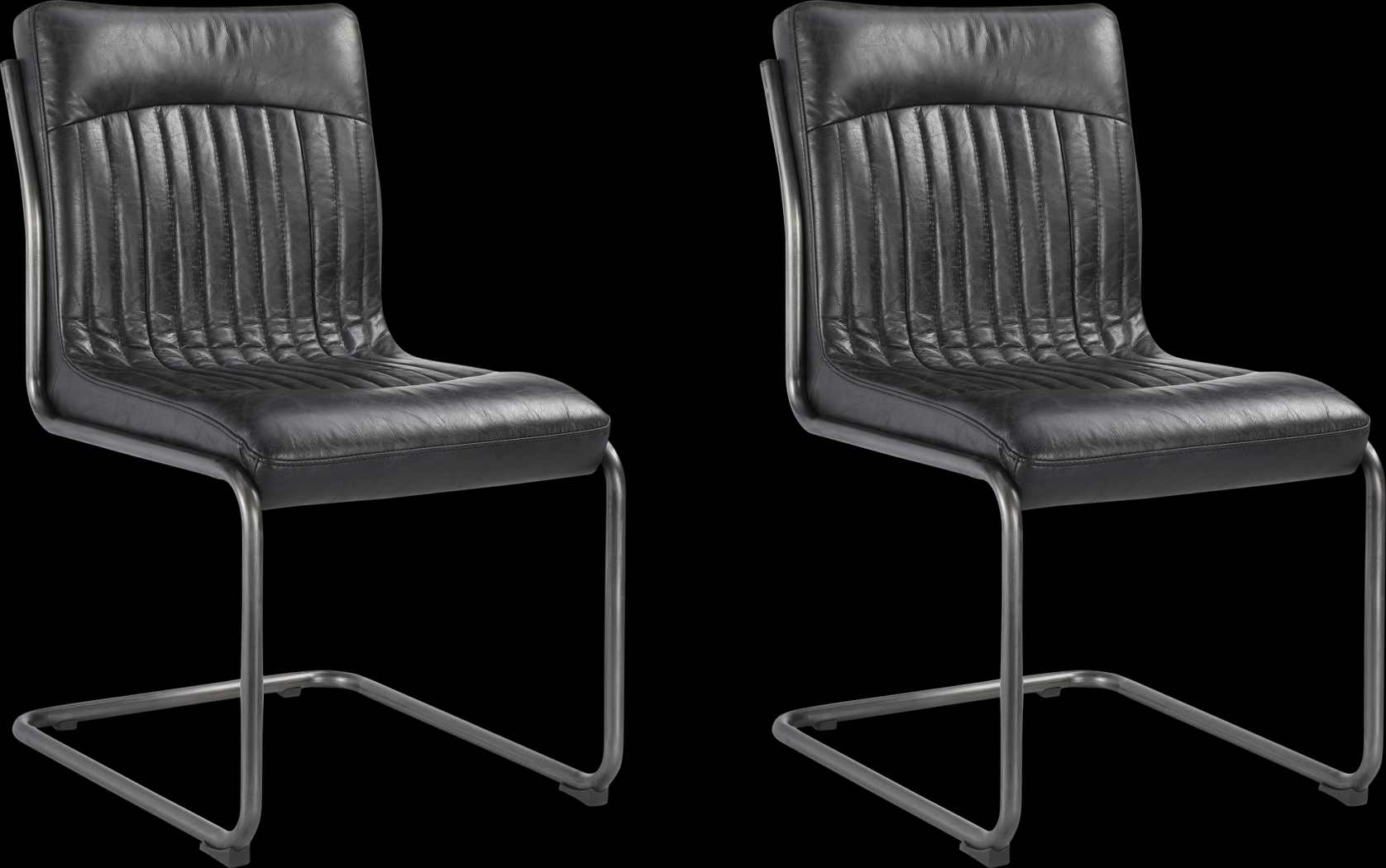 Medill Black Side Chair, Set of 2 - Thumbnail - Image 1
