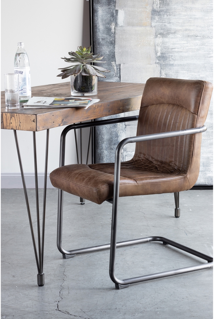 Medill Brown Arm Chair, Set of 2 - Thumbnail - Image 5