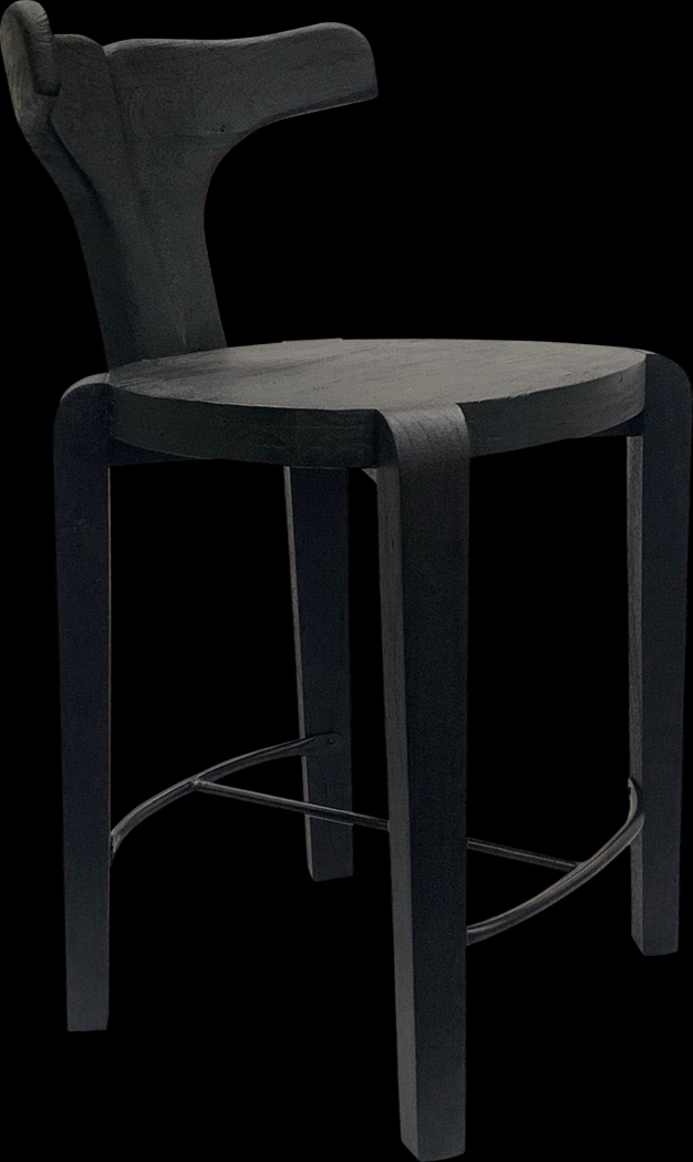 Meding Black Counter Height Stool - Thumbnail - Image 1