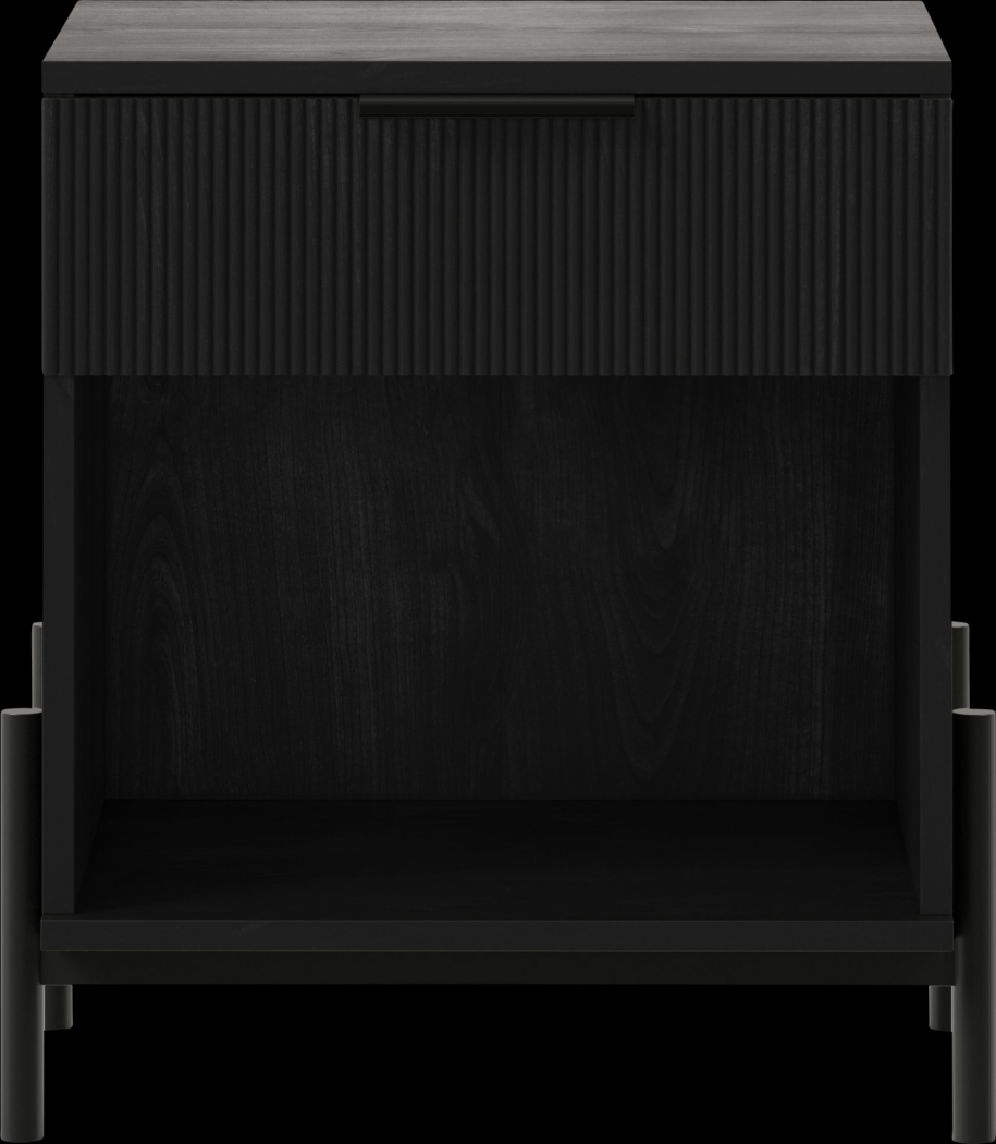 Megary Black Nightstand - Thumbnail - Image 2