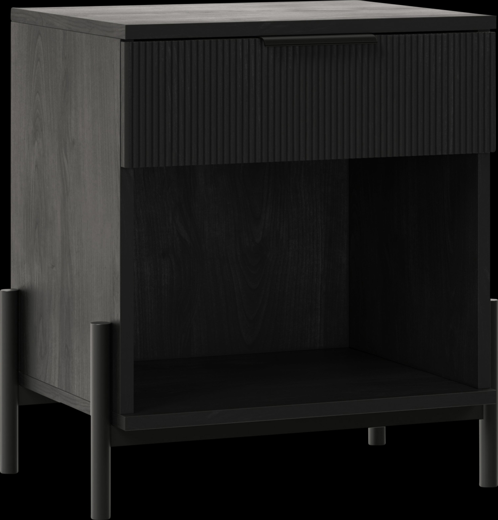 Megary Black Nightstand - Thumbnail - Image 1