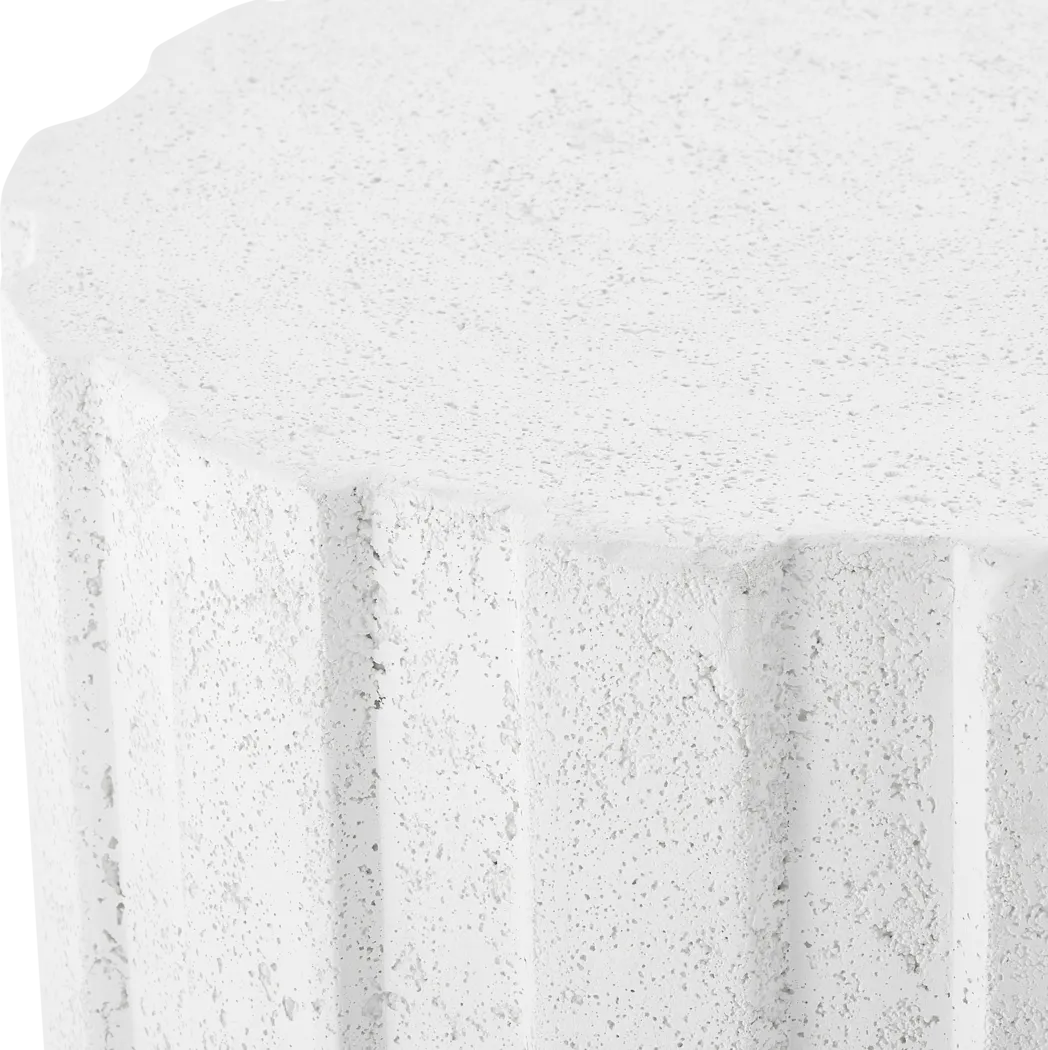 Mehedi White Outdoor End Table - Thumbnail - Image 3