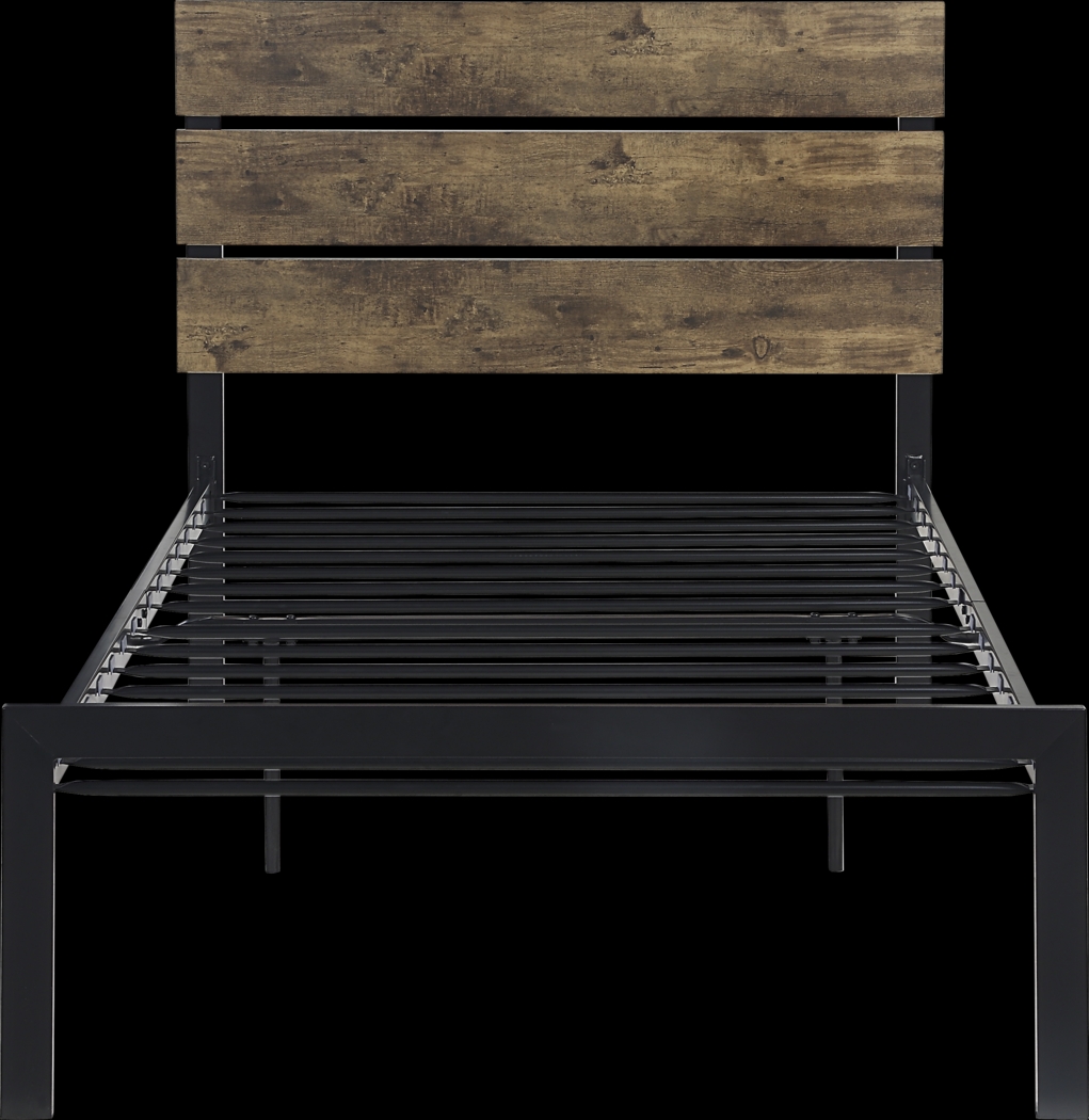 Meigs Brown Twin Platform Bed - Thumbnail - Image 4