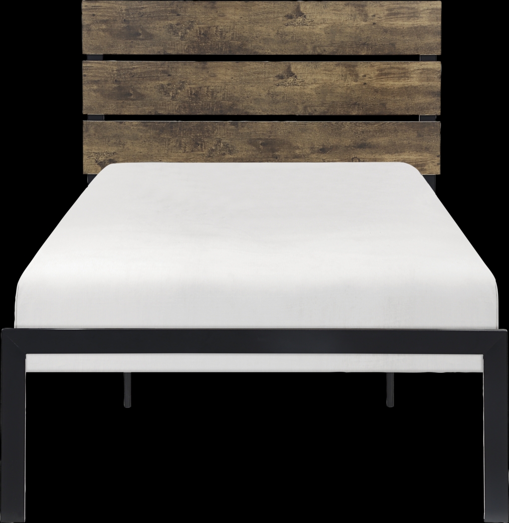 Meigs Brown Twin Platform Bed - Thumbnail - Image 5